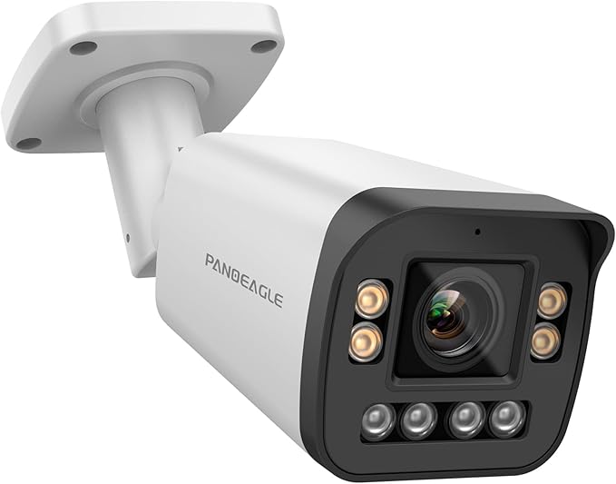 PANOEAGLE 5MP Full Color Varifocal PoE IP Camera Outdoor,5MP PoE Security Bullet Camera with 5X Optical Zoom 2.7~13.5mm Lens,Human Vehicle Detection, Smart Dual Light,Two-Way Talk,MicroSD (256GB),IP67