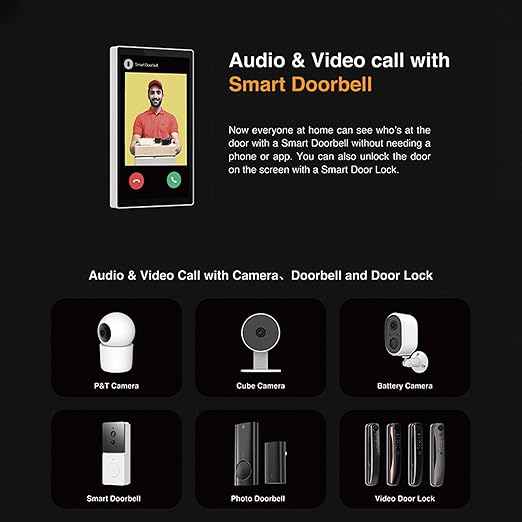 5 Inch Smart Home Control Panel Touchscreen, All-in-One Wall Mount Smart Switch with Built-in Multimode Gateway and Voice Assistant – Hands-Free Voice Control, Quick Smart Home Device Management
