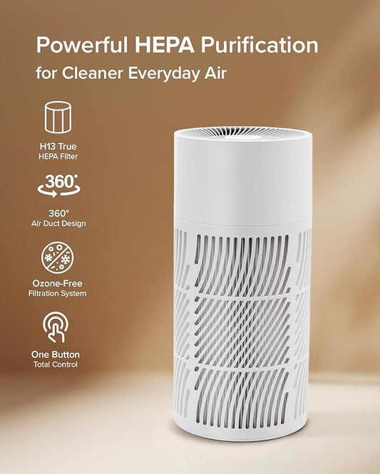 Nuwave OxyPure HEPA Air Purifier for Home Bedroom up to 857 Sq Ft