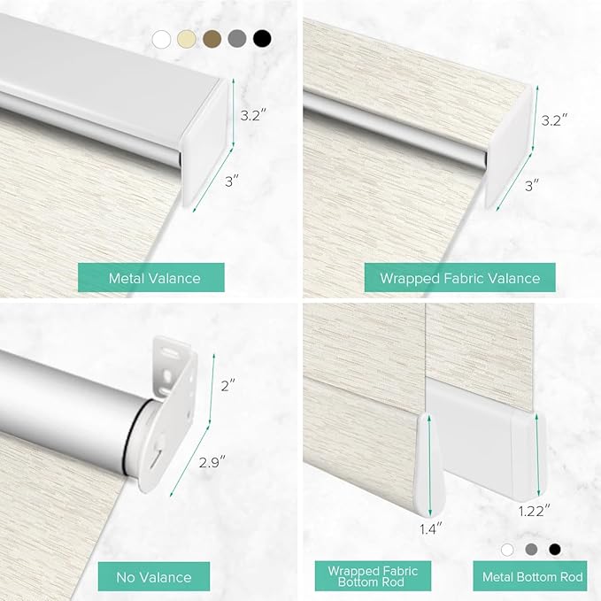 Motorized Roller Shades, 10O% Blackout Remote Control Custom Window Shades Compatible with Alexa Google Assistant via RF Hub, Rechargeable Electric Blinds for Windows (Texture Light Coffee)