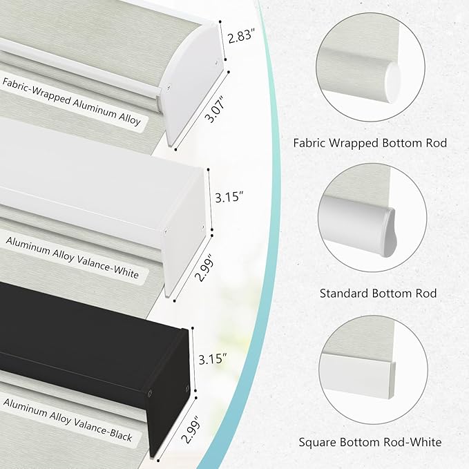 Aprilsmart Motorized Blinds with Remote,Light Filtering Motorized Roller Shades Work with Apple Homekit,Alexa,SmartThings,Google Home,Customize Blinds(Sample-13)