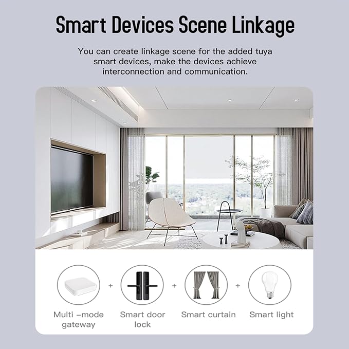 Smart Multi-mode Gateway: ZigBee 3.0 & Bluetooth & Mesh Hub, App Remote Control, Intelligent Bridge Wireless Smart Home Gateway Voice Control via Alexa/Google Home (ONLY Surport Tuya Smart Devices)