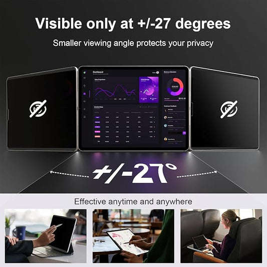 IPROKKO Magnetic Privacy Screen Protector Compatible With iPad 9th 8th 7th Generation 10.2 Inch (2021/2020/2019)& iPad Air 3th & iPad Pro 10.5", Removable Anti Glare Blue Light Spy Filter Private Black Security Cover