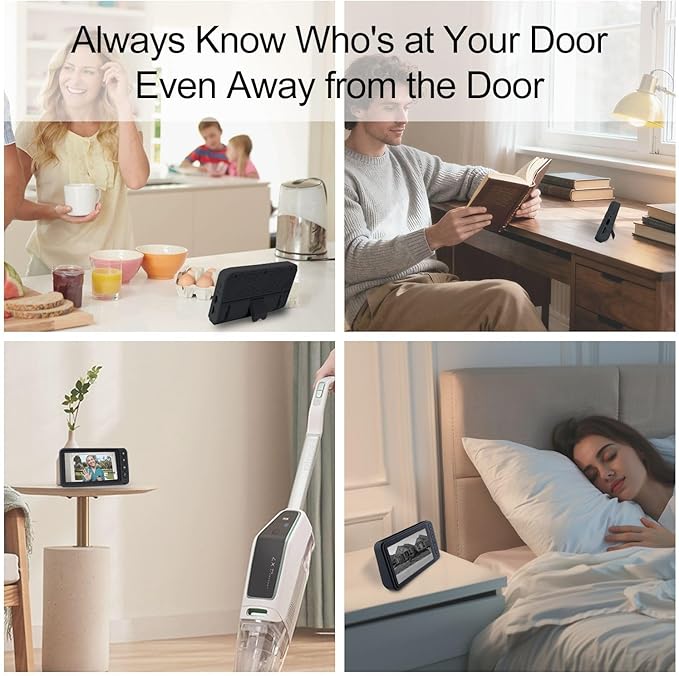 TKMARS Doorbell Camera Wireless No Subscription Video Doorbell, Real-time Intercom, 4.5” Screen, 120° Viewing Angle, No APP, No WiFi