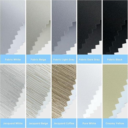 Motorized Blinds with Remote, Blackout Smart Blinds for Windows Automatic Shades Compatible with Alexa, Motorized Shades Customized for Bedroom Home Office (Multicolor Fabric Sample)