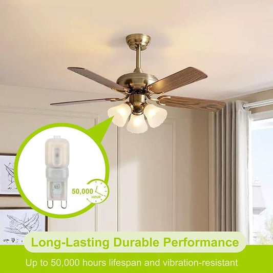 4Pcs G9 Bulb LED Bulbs 3W AC110V-140V G9 Smart Light for Home Lighting Fixtures Warm White 3000K 200 Lumens Non-Dimmable 360° Omni Directional Crystal Chandelier Lamp