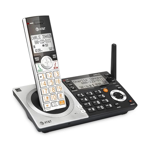 AT&T CL83107 DECT 6.0 Cordless Phone, 5-Handset, Silver/Black | Dual Keypad Base, Answering Machine, Smart Call Blocker, Caller ID Announcer, Intercom & Long Range