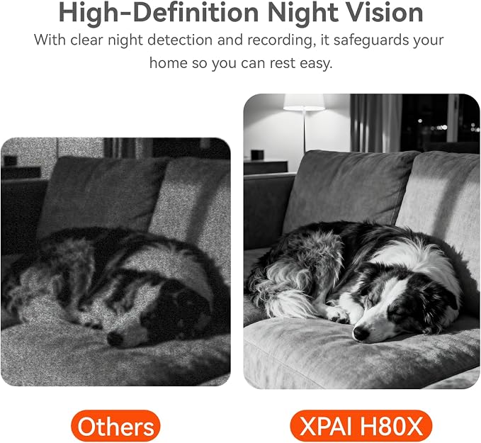 4K UHD Indoor Camera, 64G Built-in Storage No Subscription,Pet Camera Indoor with Phone App,Work as Baby Monitor/Cat/Dog Camera,360°Pan&Tilt,Two-Way Talk,Privacy Mode,AI Tracking/Detection,2-Pack
