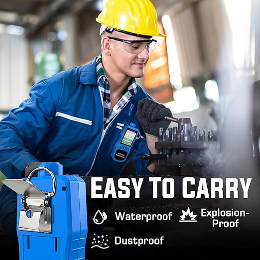 Hydrogen Gas Detector 0-1000 PPM, 0.1 PPM High Accuracy H2 Monitor with 3 Types Alarm, Rechargeable Hydrogen Meter, Portable H2 Air Quality Meters with Temperature Humidity Tester