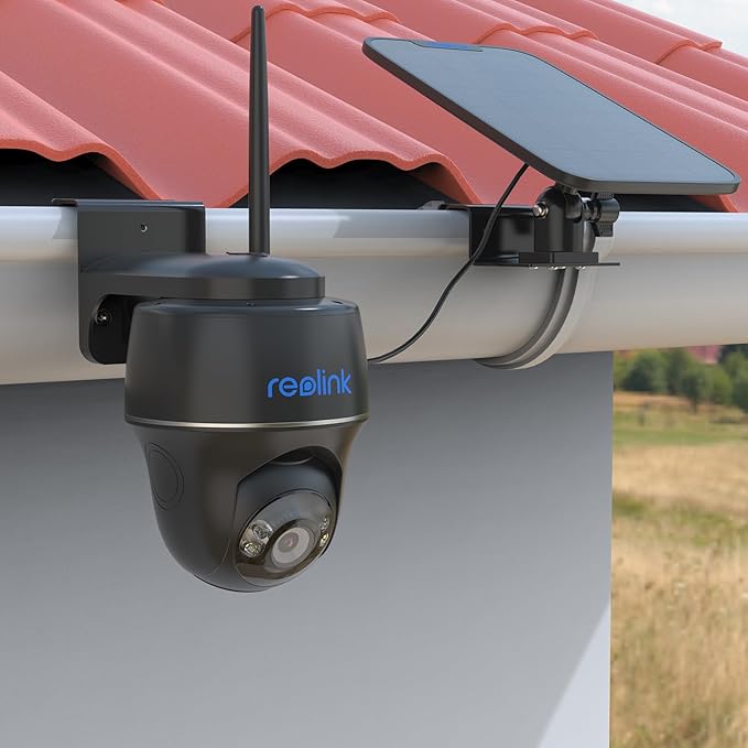 Gutter Bracket Mount for Reolink Argus PT 3MP/4MP/5MP/2K,Reolink Argus PT 4K/8MP, Reolink Go PT Ultra Camera and Solar Panel (1pack,Black)