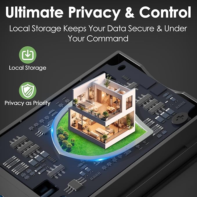 Eseesmart Smart Lock with Palm Vein, Keyless Entry Smart Locks with Doorbell, Upgraded 10000mAh Rechargeable Battery, Built-in WiFi Alexa Control with Display Screen, Auto-Lock, IP65 Waterproof