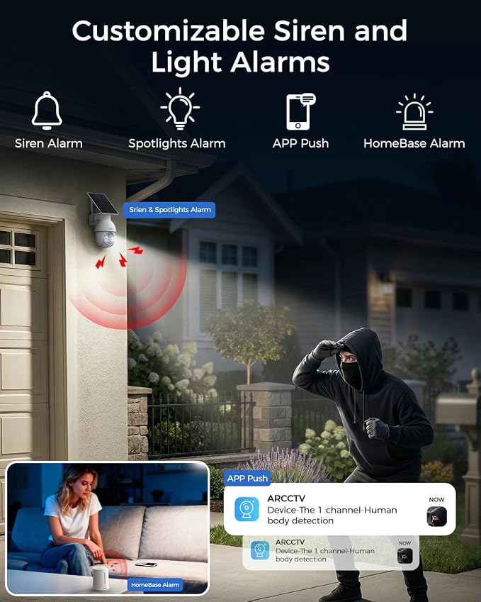 4MP Solar Camera Outdoor Wireless, Compatible ObligzBase Only