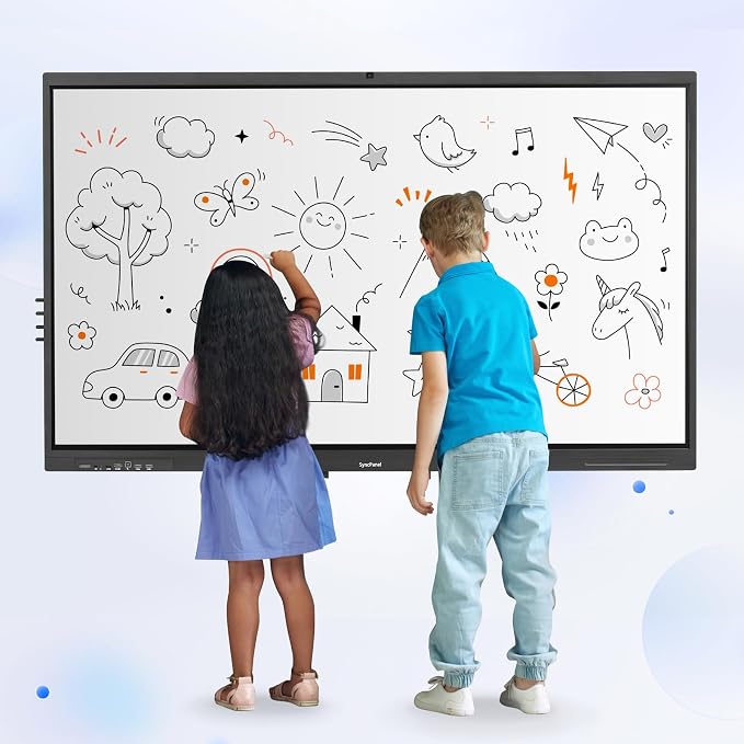 Metal Gray Adjustable Portable Stand for 55-75" Interactive Whiteboards, Four Smooth Rolling Wheels with Locking Function, Stable and Durable Design for Office, Classroom, and Home Use