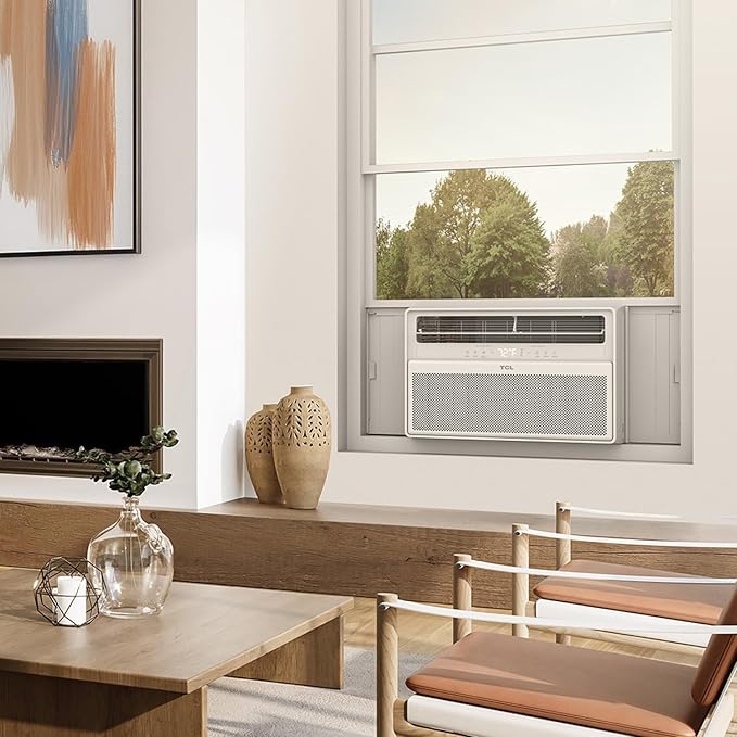 TCL 10000 BTU Q-Series Smart Inverter Window AC, Energy Efficient Air Conditioner with Fan, Dehumidifier, Remote Control & WiFi, Works with Smart Home Devices & TCL Home App, Cools up to 450 Sq. Ft.
