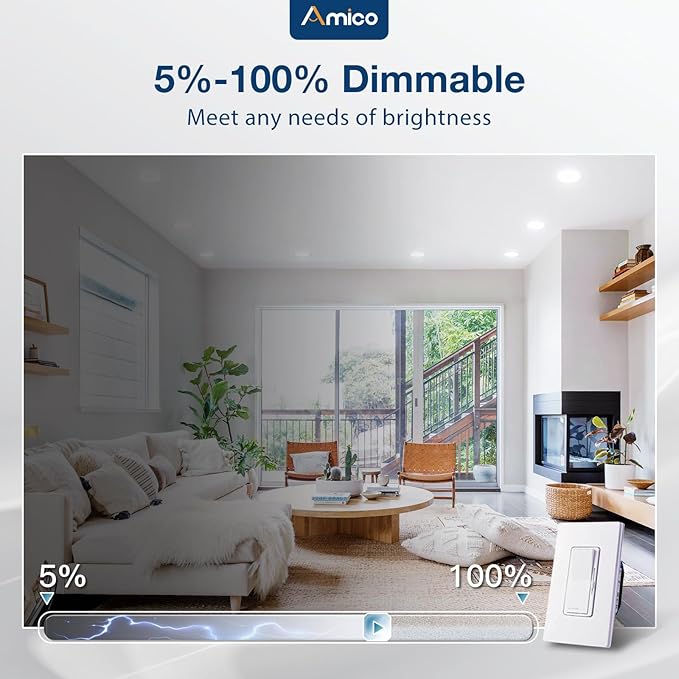 Amico Recessed Lighting 4 Inch, 48 Pack 5CCT Flat LED Can Lights, 2700K/3000K/4000K/5000K/6000K Selectable, 7W Eqv 120W, 700LM Brightness, Retrofit Installation - ETL & FCC