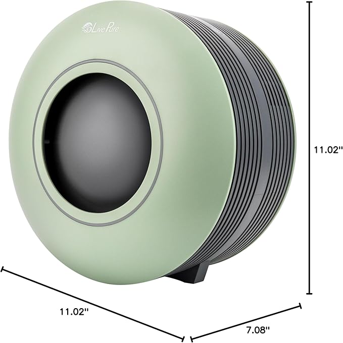 LivePure Capri Series Tabletop Air Purifier, Sage