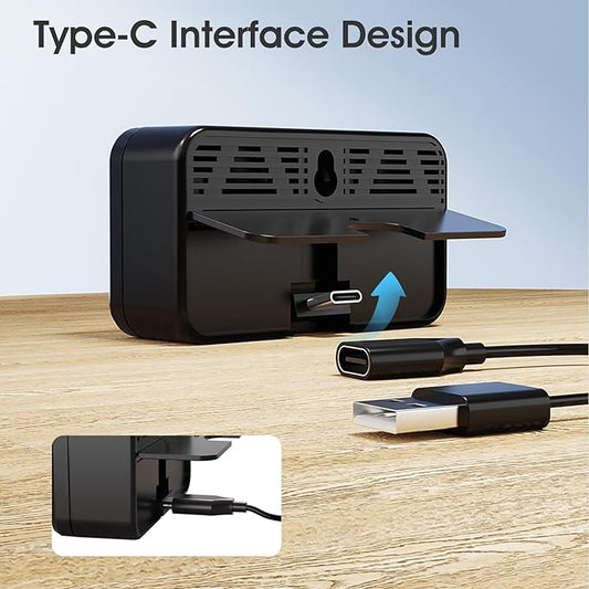 WiFi Smart IR Remote Controller with Type-C Port and Time Display, Universal Infrared Remote Controller for TV DVD AC Fan STB, Compatible with Alexa, Google Assistant, No Hub Required