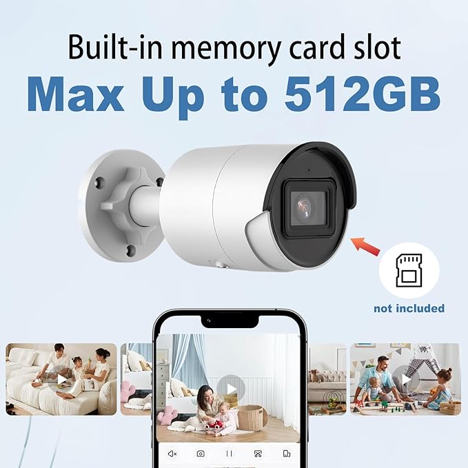 4K 8MP DS-2CD2083G2-I 2.8mm Hik AcuSense PoE Bullet IP Camera Outdoor Indoor, Human/Vehicle Detection, H.265+, IP67 Waterproof, 131ft Night Vision, Replacement of DS-2CD2083G0-I, DS-2CD2085FWD-I