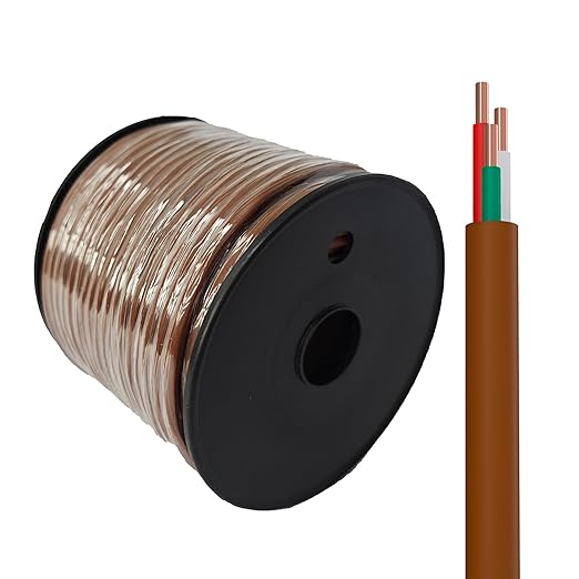 Thermostat Wire 18/3 18 Gauge 3 Conductor ETL 18-3 100 Feet Brown (18-3 Brown, 100Feet)