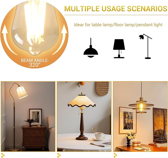 Smart LED Light Bulbs,Remote Control Light Bulb,ST64 Vintage Edison Bulbs with Remote Control,800LM 6W (60W Equivalent),E26 Base,Dimmable 2700K-6500K, 2-Pack(2 Bulbs+1 Remote)