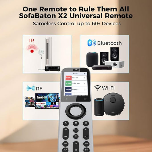 SofaBaton X2 Universal Remote Control with Touchscreen & Charging Dock | All-in-One Universal Remote with Powerful Hub & APP, Activities & Macro, Works with Alexa, Google Assistant & Home Assistant