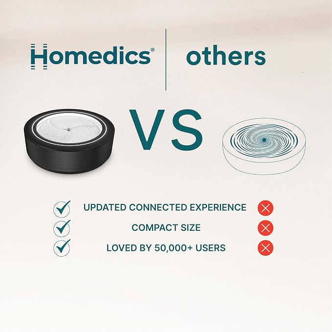 Homedics Drift 11” Sandscape – Version 2.0 with Updated Connected Experience, Smart Wi-Fi Zen Table Décor, LED Ambient Light, Modern Sand Art for Relaxation & Mindfulness, Home & Office Calm Décor