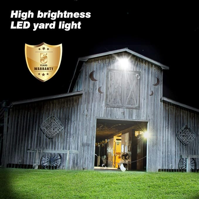 Juyace 18000LM LED Barn Light, 120W 5000K, Dusk to Dawn Outdoor Security Area Light with Photocell & Free Extension Arm, IP65 Adjustable Shoebox Flood Light for Farm Yard Pole Wall Mount