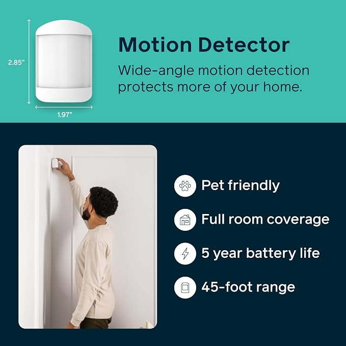 Cove 6-Piece DIY Home Security System, 3-Month Monitoring | Free Camera Ships Separately After Account Setup, DIY Setup, Professional Monitoring, Expandable System, One App Control