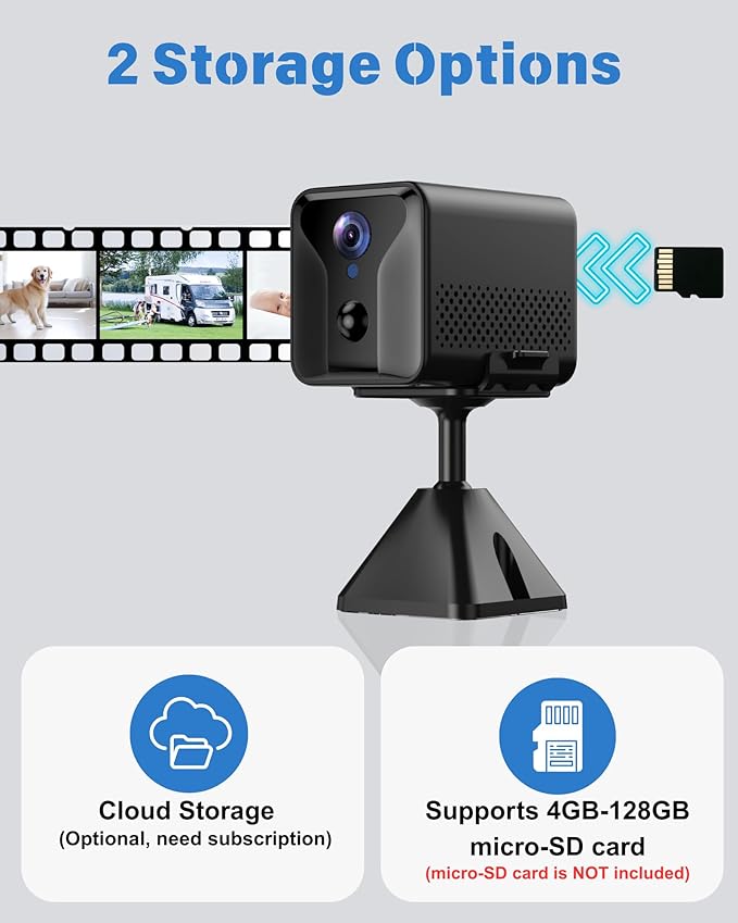4G LTE Cellular Security Camera –2K HD No Wi-Fi Needed Wireless Indoor Cameras with SIM Card, Night Vision, AI Motion Detection, Battery Powered for Cabin, RV, Barn,Off-Grid Use