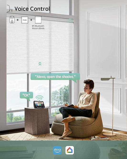 Yoolax Bluetooth Smart Hub, Hub Gateway, Smart Home Bridge Compatible with Alexa/Google Home, App Remote Control, Voice Control(for Bluetooth Motor)