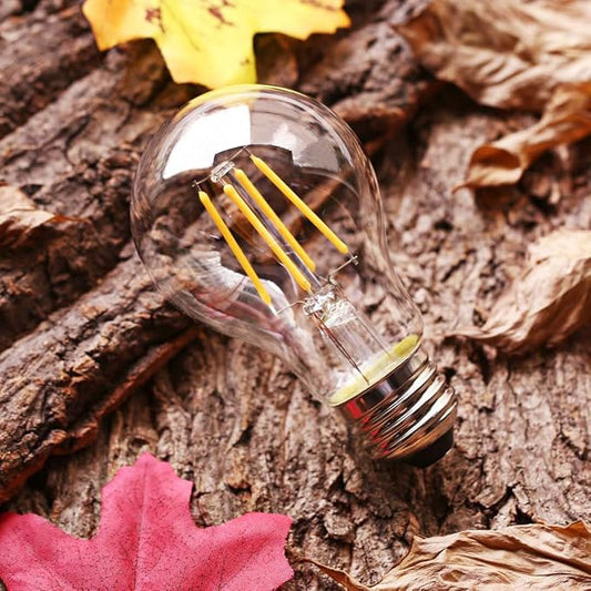 Dimmable Led Edison Bulb A19, 4W Vintage Filament Light Bulb, 40W Incandescent Equivalent, Soft Warm White 2700k, 360 Lumens, E26 Clear Glass Cover, Pack of 6