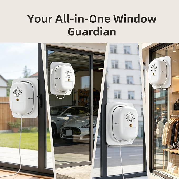 2.5K Window Security Camera for Home, Wireless No Drill Anti-Glare, Free AI Human/Vehicle/Pet Detection, Color Night Vision, 5000mAh Battery & Wired Dual Power, Indoor/Outdoor, 24/7 Recording