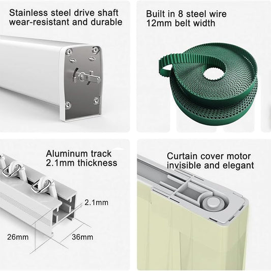 Ceiling Curtain Track, Automatic Motorized Opener with Alexa