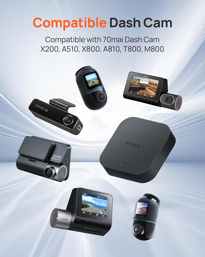 70mai 4G Hardwire Kit UP05, 4G Support, Type-C for Dash Cam A510, X800, A810, T800, 12V-30V to 5V/2.4A, Remote Monitoring, Low Voltage Protection, 24H Parking Mode, Compatible with AT&T SIM Cards only