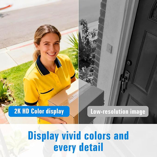 Security Cameras Wireless Outdoor, 2K Cameras for Home Security with Color Night Vision, SD/Cloud Storage,Longer Battery Life, Weatherproof, AI Motion Detection, Spotlight Siren Alarm(2 Pack)