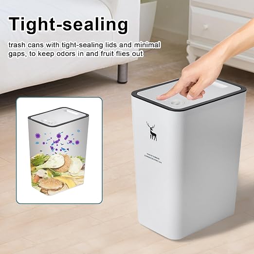 XPIY Trash Can with Lid, 3 Pack 4 Gallons/15 Liters Garbage Can