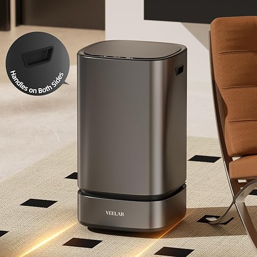 Motion Sensor Trash Can - Automatic Touchless 4 Gallon Garbage Bin for Bathroom, Bedroom, Kitchen, Office (Stainless Steel 4Gal/15L)