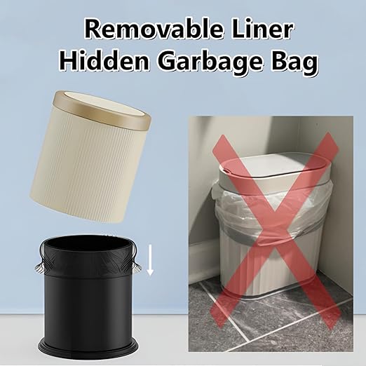 URALFA 3.7 Gallon Motion Sensor Bathroom Trash Can with Lid,Automatic Waterproof Touchless Garbage Can, Smart Plastic Trash Bins Suitable for Toilet, Office, Bedroom, Kitchen (Dark Grey)