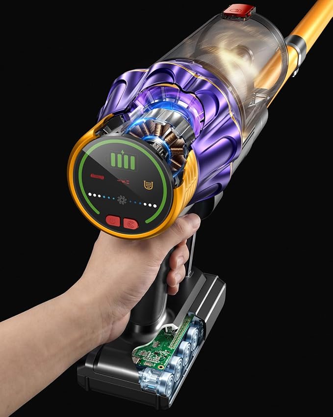 Cordless Vacuum Cleaner, 650W/60KPA/70 Mins Vacuum Cleaners for Home with Self-Standing, Anti-Tangle Vacuum Cordless, Smart Display and 1.8L Cup Cordless Stick Vacuum Cleaner for Pet Hair/Carpets