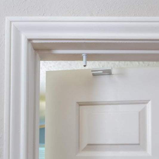 1 Pack GlideLok Child Safety Door Top Lock | for Toddler Childproofing | Opens From Both Sides | Measure Door First to Ensure Proper Fit | Drilling Into Door Frame Required | Screw Included