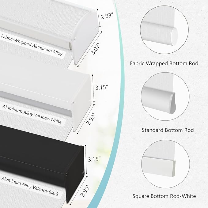 Aprilsmart Motorized Blinds with Remote,Light Filtering Motorized Roller Shades Work with Apple Homekit,Alexa,SmartThings,Google Home,Customize Blinds(Essential White-55)