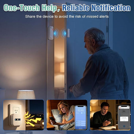 Door Chime Daytech Wi-Fi Door Sensor Alarm with Phone Notifications Chime for Business/Home/Office/Store When Entering, Door Open Chime Alarm for Kids/Home Safety ,20 Ringtones,Supports App Control.