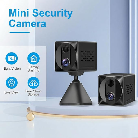 ZTTAOLII 5G WiFi Hidden Spy Camera 4K HD Mini Camera Indoor Security Cam,SD Card Storage & App Control, Night Vision, Wireless Mini Cameras for Home/Baby/Pet