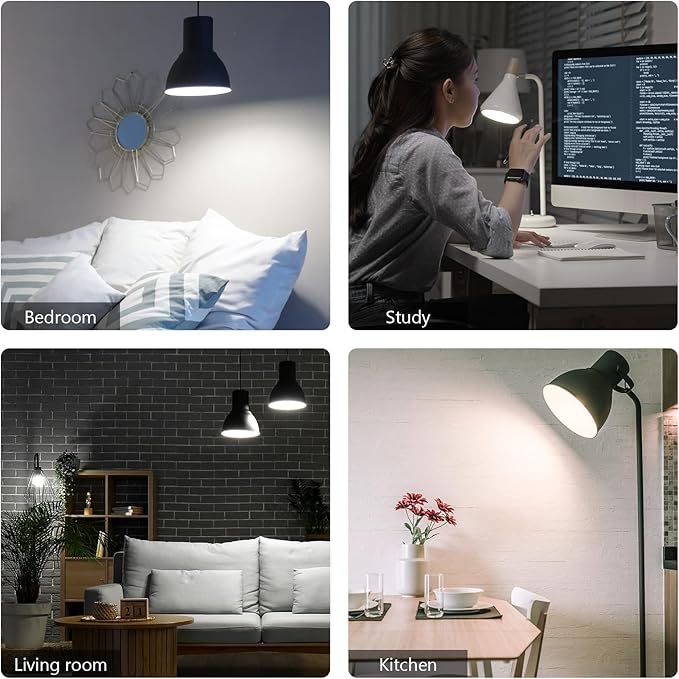 Sigalux A19 LED Light Bulbs, 100W Equivalent Daylight 5000K, 1500 Lumens Non-Dimmable, Energy-Saving 10W E26 Medium Base Bulbs, Long-Lasting Home Lighting for Bedroom Living Room, 8 Pack