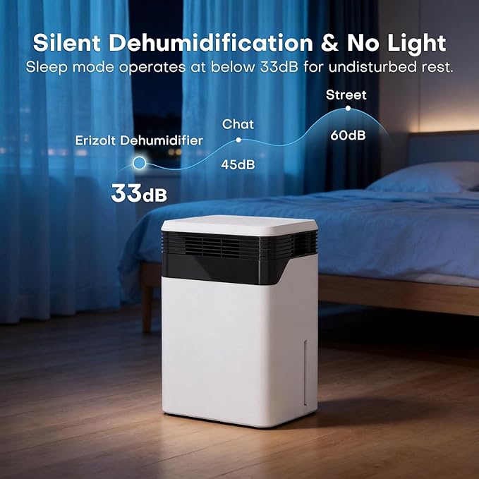 Dehumidifier 101 OZ, Dehumidifier for Bedroom(1000 sq. ft), Sleep Mode, Humidity Display, Dehumidifiers for Home Bathroom Basement RV Closet