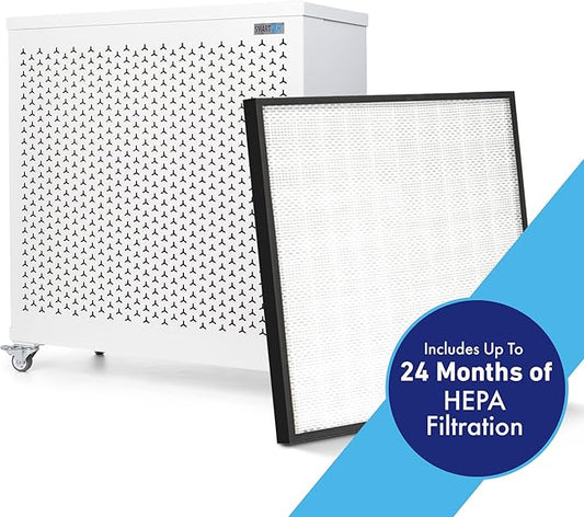 Smart Air (aka Smart Health) Blast Mini Mk II Air Purifier for Large Rooms up to 3,075 sq ft / 30 mins, 36-49 dBA, CARB Certified, True H13 HEPA Filter for Dust, Allergens, Pet Hair