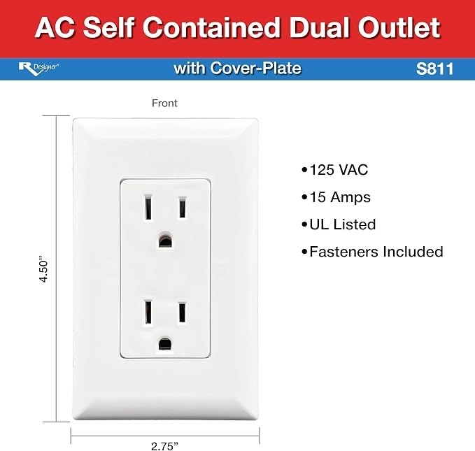 Dual Outlet W/Cover-Plate