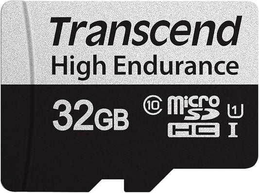 Transcend 32GB 350V(uSD Card), Micro SD, Memory Card, U1, Full HD, Up to 100MB/s, for Camera and Drones - TS32GUSD350V