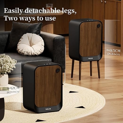 Motion Sensor Trash Can - Automatic Touchless 5.5 Gallon Garbage Bin for Bathroom, Bedroom, Kitchen, Office (Black)