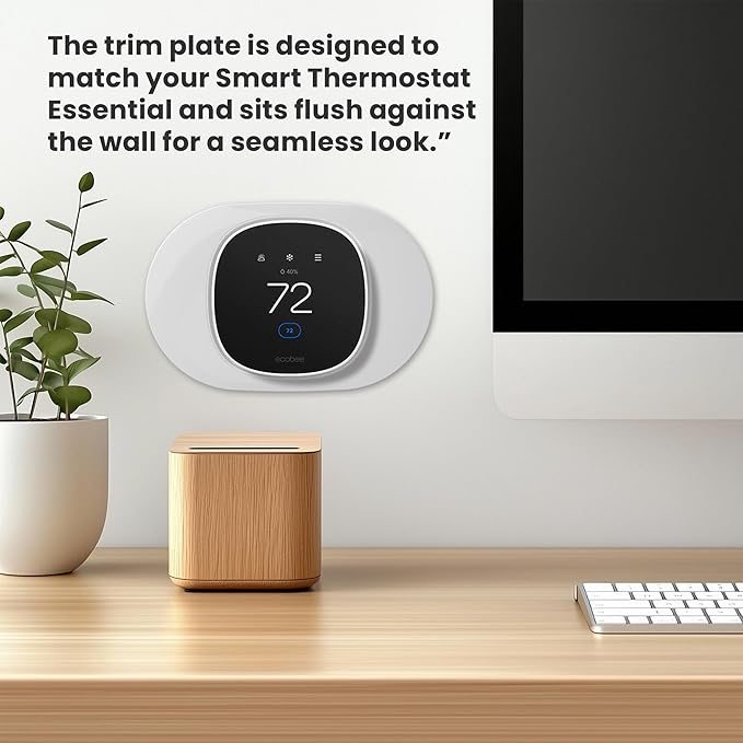 Tim Kit for Smart Thermostat Essential 2025, Wall Plate Cover Accessory for Thermostat, Easy to Install Cover Imperfections for Your Wall(2 Pack)
